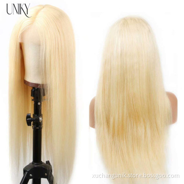 Uniky 613 Blonde HD Full Lace Wigs Raw Virgin Human Hair Lace Front Wig for Black Women Peruvian 360 Lace Closure Frontal Wig